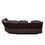 Challenger Modern Style Recliner Sectional Sofa, Built in USB-C Ports & Bluetooth, made with Wood & Faux Leather in Brown B009S01265