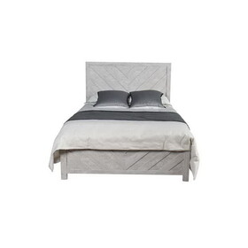 Denver Modern Style Queen Bed Made with Wood in Gray B009S01269