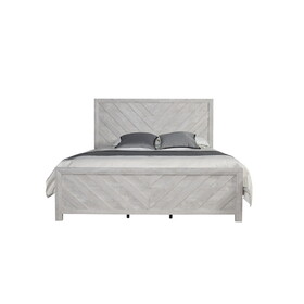 Denver Modern Style King Bed Made with Wood in Gray B009S01276