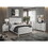 Denver Modern Style Twin Bed Made with Wood in Gray B009S01287