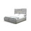 Da Vinci Modern Style 4 pc King Bedroom Set Made with Wood in Gray B009S01300