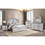 Faith Transitional Style 4 pc Queen Bedroom Set Made with Wood in Antique White B009S01316