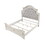 Noble Traditional Style King Bed with Button Tufted Upholstery Headboard Made with Wood in Antique White B009S01328