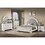 Noble Traditional Style 5 pc King Bedroom Set with Button Tufted Upholstery Headboard Made with Wood in Antique White B009S01332
