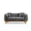 Vanessa 3 PC Livingroom Set in Grey and Gold with Fabric button-tufted velvet upholstery Finish B009S01336