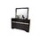 Matrix Traditional Style Full 4 Piece Storage Bedroom set made with Wood in Black B009S01342