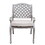 Heritage Grey Outdoor Aluminum Dining Arm Chair with Cushion B010119295