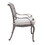 Heritage Grey Outdoor Aluminum Dining Arm Chair with Cushion B010119295