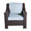 Wicker Club Chair, Light Blue B01051428