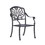Patio Outdoor Aluminum Dining Armchair with Cushion, Set of 2, Cast Silver B01051463