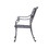 Patio Outdoor Aluminum Dining Armchair with Cushion, Set of 2, Cast Silver B01051463