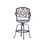 Patio Outdoor Aluminum Swivel Bar Stool with Cushion, Set of 2, Navy Blue B01051469