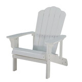 Key West Outdoor Plastic Wood Adirondack Chair, Patio Chair for Deck, Backyards, Lawns, Poolside, and Beaches, Weather Resistant, White