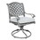 Outdoor Aluminum Swivel Rocker Dining Chairs with Cushions, Set of 2, Golden Gauze B010P157971