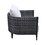 Premium Outdoor Wicker Club Chair with Cushion, Set of 2, Gabardine B010P157974