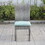 Balcones Outdoor Wicker Dining Chairs with Cushions, Set of 8, Gray/Aqua B010P164313