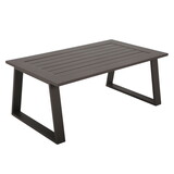 Colorado Outdoor Patio Furniture - Brown Cast Aluminum Modern Rectangular Coffee Table B010P164325