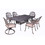 Rectangular 6 - Person 84" Long Aluminum Dining Set with Sunbrella Cushions B010S00014