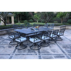 Rectangular 12 - Person 108.07" Long Dining Set with Cushions B010S00044