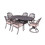 Oval 6 - Person 72" Long Aluminum Dining Set Sunbrella with Cushions B010S00088