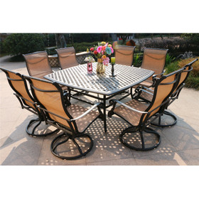 Square 8 - Person 63.98" Long Dining Set B010S00184