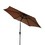 8.8 feet Outdoor Aluminum Patio Umbrella, Patio Umbrella, Market Umbrella with 42 Pound Square Resin Umbrella Base, Push Button Tilt and Crank lift, Taupe B010S00232