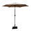 8.8 feet Outdoor Aluminum Patio Umbrella, Patio Umbrella, Market Umbrella with 42 Pound Square Resin Umbrella Base, Push Button Tilt and Crank lift, Taupe B010S00232