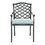 Aluminum 7-Piece Rectangular Dining Set with 6 Arm Chairs, Light Blue B010S00301