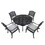 Stylish Outdoor 5-Piece Aluminum Dining Set with Cushion, Sandstorm B010S00441