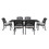 Stylish Outdoor 7-Piece Aluminum Dining Set with Cushion, Sandstorm B010S00443