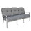 Durable Outdoor 5-Piece Aluminum Deep Seating Set, Basalt B010S00449