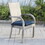 Balcones 9-Piece Outdoor Dining Table Set with 8-Dining Chairs, Gray/Navy B010S00460