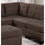 Living Room Furniture Tufted Corner Wedge Black Coffee Linen Like Fabric 1pc Cushion Nail heads Wedge Sofa Wooden Legs B011104196