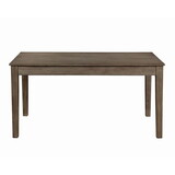 Wire Brushed Brown Finish 1pc Dining Table with 2 Hidden Drawers Casual Dining Room Furniture