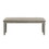 Fabric Upholstered Seat 1pc Bench Wire Brushed Light Gray Finish Wooden Frame Dining Room Furniture B011104624