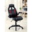 Stylish Office Chair Upholstered 1pc Comfort Adjustable Chair Relax Gaming Office Chair Work Black and Red Color Padded Armrests B011104807