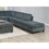 1pc ARMLESS CHAIR ONLY Grey Chenille Fabric Modular Armless Chair Cushion Seat Living Room Furniture B011106631