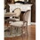 Transitional Rustic Oak and Beige Side Chairs Set of 2 Chairs Dining Room Furniture Padded fabric seat Elegant Kitchen Dining Room B011109808