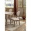 Transitional Rustic Oak and Beige Side Chairs Set of 2 Chairs Dining Room Furniture Padded fabric seat Elegant Kitchen Dining Room B011109808
