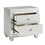 Classic Style Silver Finish Nightstand 1pc Diamond Pattern Drawers Fronts Glamorous Design Bedroom Furniture B011111262