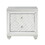 Classic Style Silver Finish Nightstand 1pc Diamond Pattern Drawers Fronts Glamorous Design Bedroom Furniture B011111262