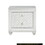 Classic Style Silver Finish Nightstand 1pc Diamond Pattern Drawers Fronts Glamorous Design Bedroom Furniture B011111262