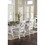 Lavish Design Distressed White 2pcs Dining Chairs Only, Gray Padded Fabric Seat Dining Room Kitchen Furniture Solid wood decorative Back B011111836