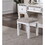 Luxurious Majestic Classic White Color Vanity Set w Stool 3-Storage Drawers 1pc Bedroom Furniture Set Tri-Fold Mirror B011111851