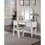 Luxurious Majestic Classic White Color Vanity Set w Stool 3-Storage Drawers 1pc Bedroom Furniture Set Tri-Fold Mirror B011111851