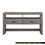 Modern Rustic Design 1pc Server of 2x Drawers 3x Shelves Gray Finish Wooden Dining Room Furniture B011113079