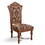 Traditional Fancy Set of 2pcs Side Chairs Brown Cherry Solid wood Intricate Carved Details Floral Design Print Fabric Seats Formal Dining Room Furniture B011113348