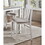 5-Piece Pack Counter Height Set Weathered Gray and White Table and Fabric Upholstered 4 Chairs Casual Dining Furniture B011115369