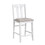 5-Piece Pack Counter Height Set Weathered Gray and White Table and Fabric Upholstered 4 Chairs Casual Dining Furniture B011115369