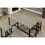 5 pc Counter Height Table Set Two Tone Design Black Gray Dining Chairs Sturdy Metal Construction PVC Plastic Top Dining Room Furniture B011115505